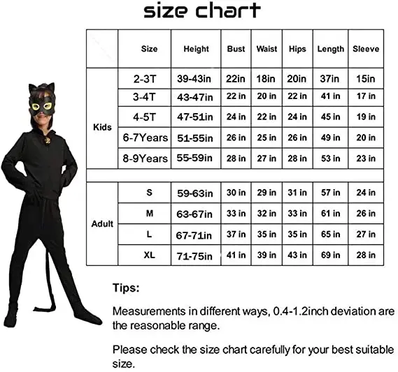 Детский Костюм Кошки-комбинезон для косплея с париком мальчиков и девочек на