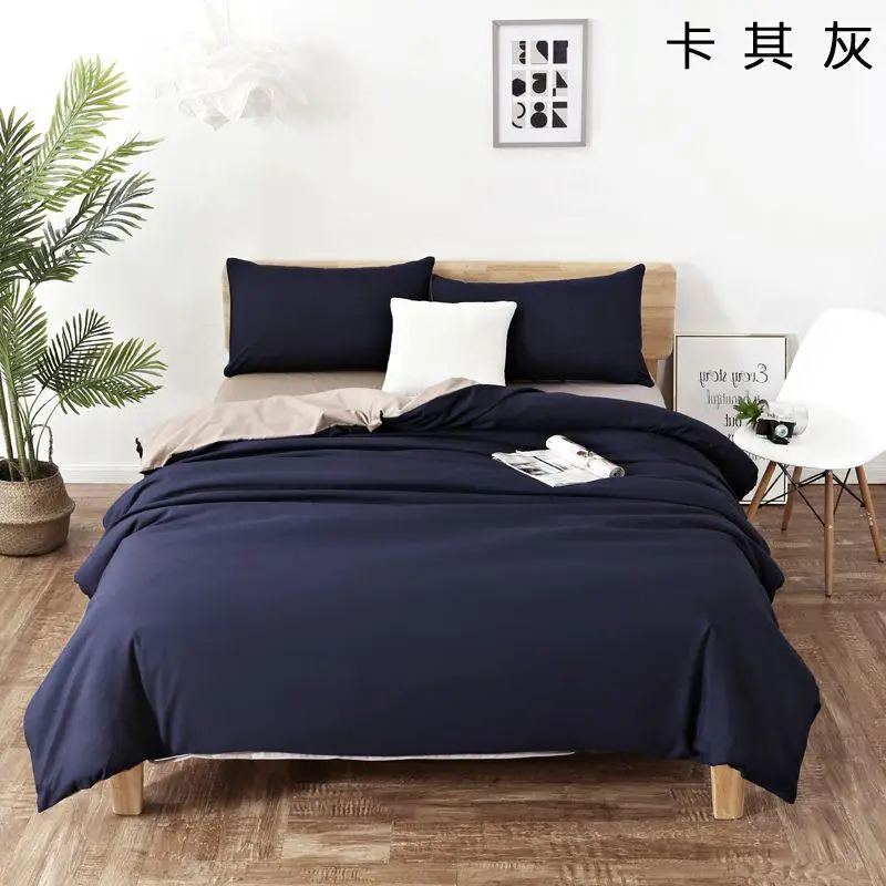 

Nitree Solid Color Bedding Sets Duvet Cover Pillowcase And Bed Sheet Combination Bed Linens Queen King Size Multiple Colour