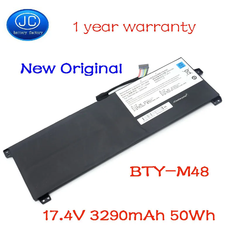 

JC Новый оригинальный BTY-M48 ноутбук Батарея для MSI PS42 8RB 8RA 8RC для MECHREVO S1 S1-C1 4ICP5/41/119 15,2 V 50WH/3390 мА-ч