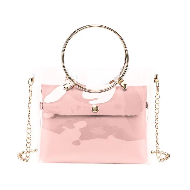 

Women Transparent Small Handbag Shoulder Bag Crossbody Tote Cute Beach Purse