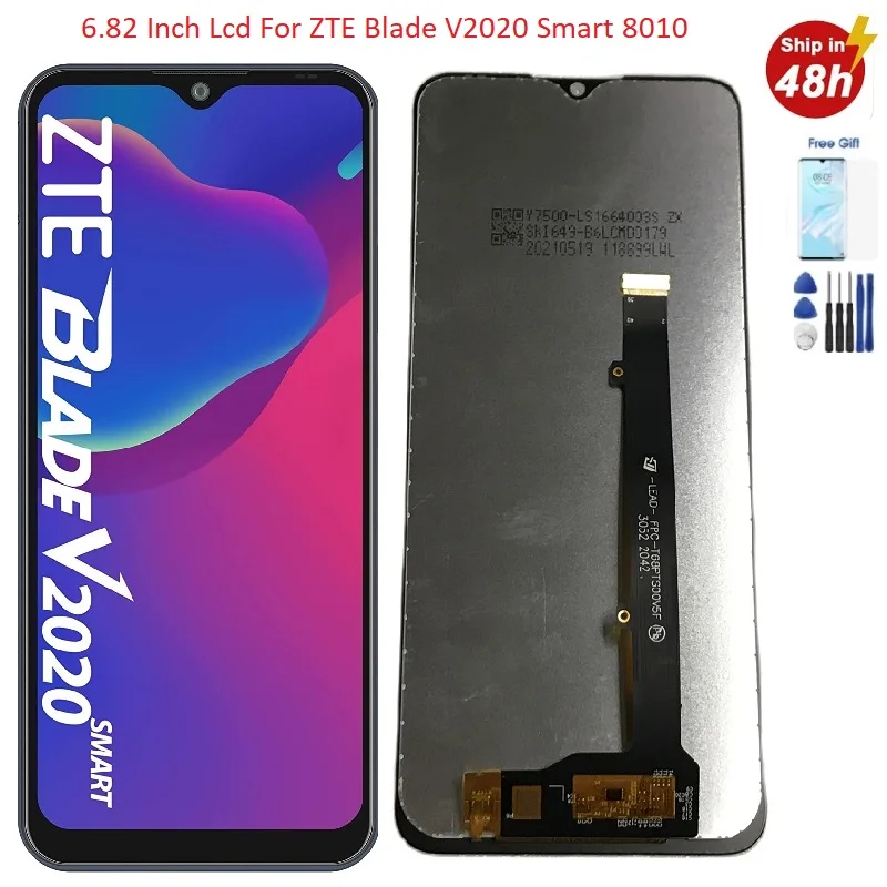 Pantalla Lcd inteligente de 6,82 pulgadas para ZTE Blade V2020, montaje de pantalla t&aacute;ctil, 8010 Lcd-0