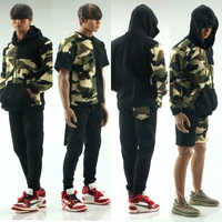 16 scale male figure clothes accessory fa009 sweatshirt shorts pants camouflage stitching clothing model for 12 action fgure