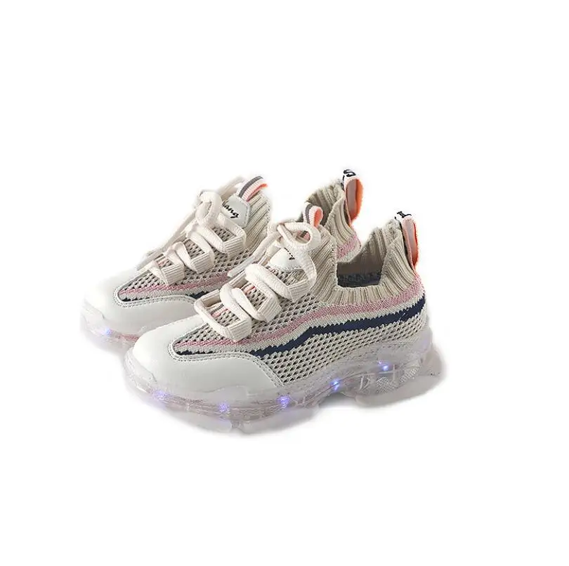 

New kids Led With Light Casual Sneakers Boys Girls Footwear Sweet Comfortable Charging Flash Child Running Shoes Kids SportShoes