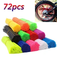 72pcs motorcycle bike wheel hub spoke colorful decoration sleeves universal driving styling decor plastic casing cover