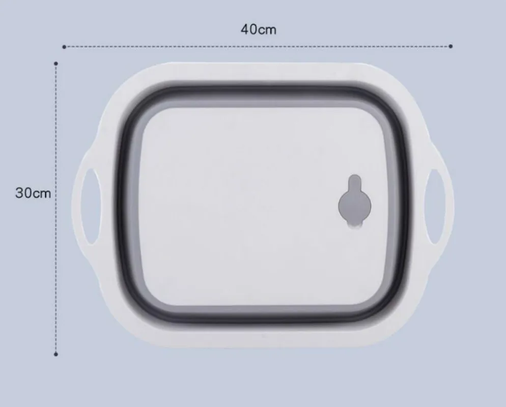 Multifunction Collapsible Cutting Board Dish Tub 3 In 1 Folding Sink Kitchen supplies Drain Basket Outdoor Camp Portable Basins | Дом и сад