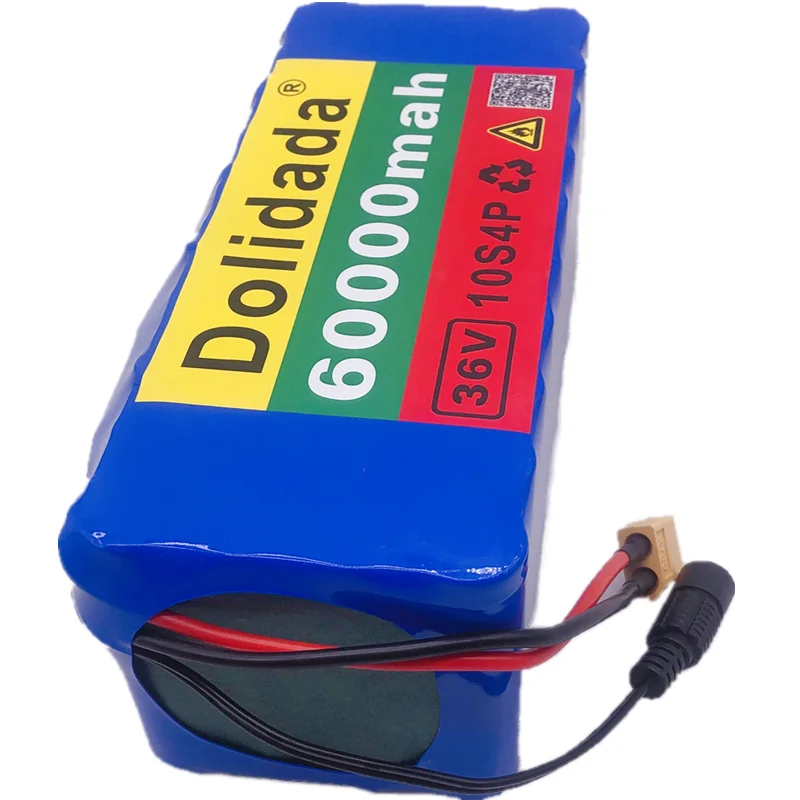 

XT60 interface 36V battery 10S4P 60Ah battery pack 1000W high power battery 42V60000mAh Ebike electric bike BMS + 42v charger