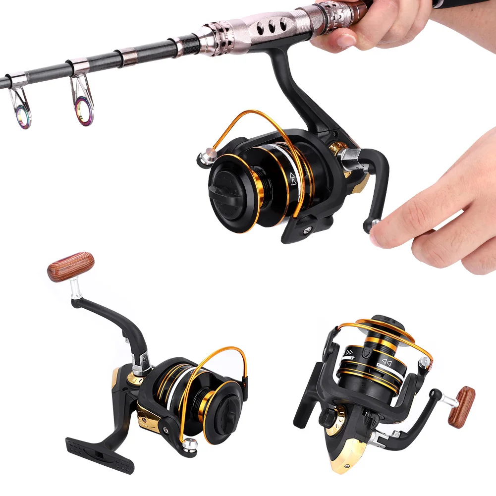 Прочная Легкая металлическая сверхпрочная Рыболовная катушка 5 5: 1 спиннинговая