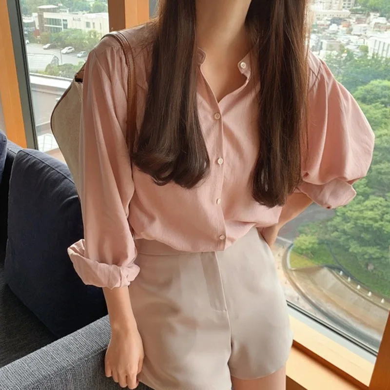 

Spring All-match Temperament Gentle Wind Girl Shirt Loose Lazy Long-sleeved Shirt