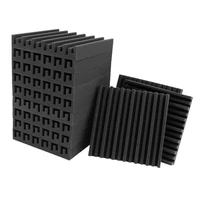 12 packs acoustic foam boardgrooved sound boardhigh density acoustic boardfor acoustic treatmentwall decor30x30x5cm