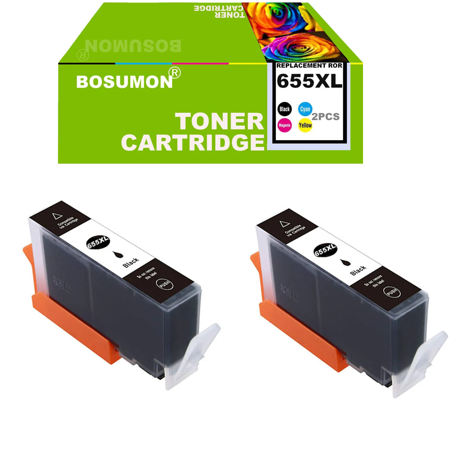 Bosumon для HP 655 HP655 совместимый BK чернильный картридж с чипом Deskjet 3525 4615 4625 5525 6520 6525 6625