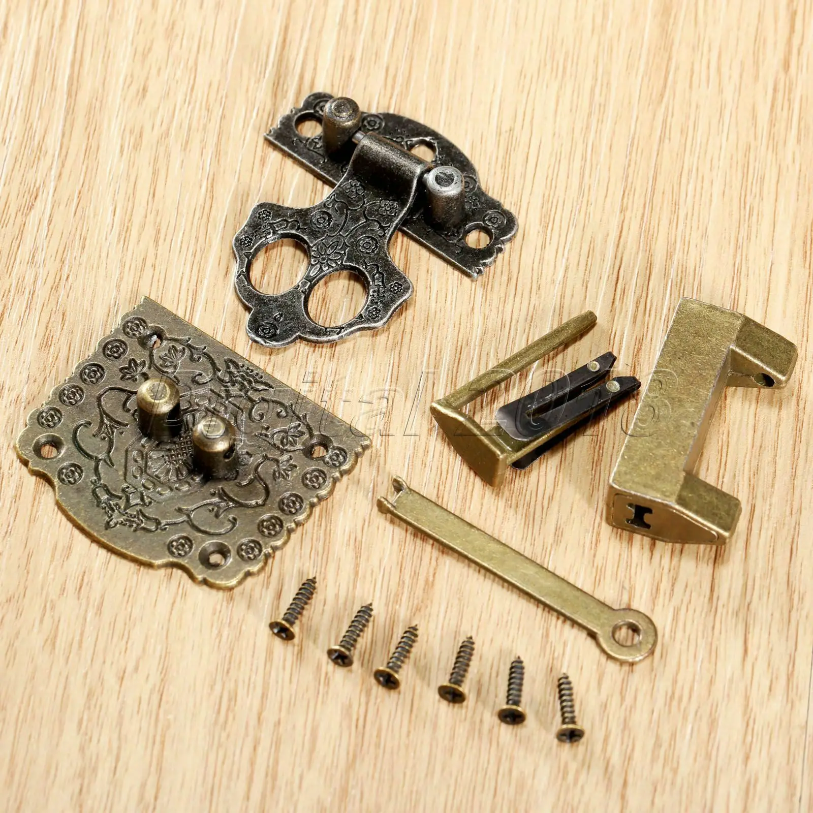 1 шт. антикварная бронзовая мебель петли для шкафа ювелирные изделия деревянный