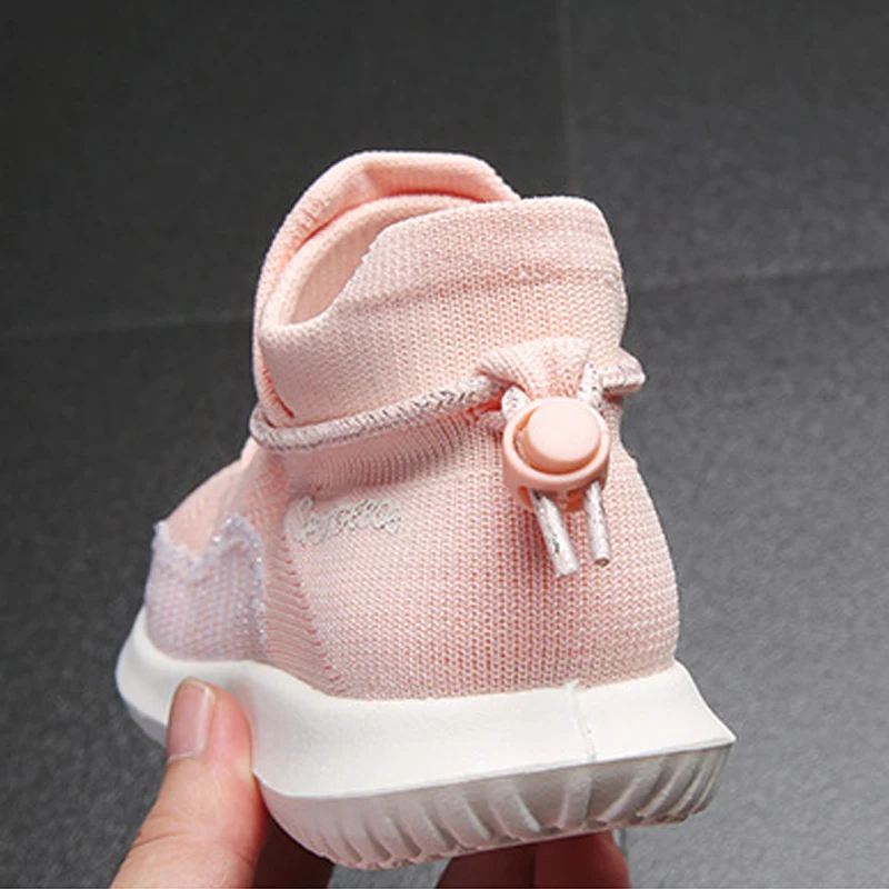 Детская трикотажная обувь Спортивные кроссовки для девочек сетчатая Сезон осень