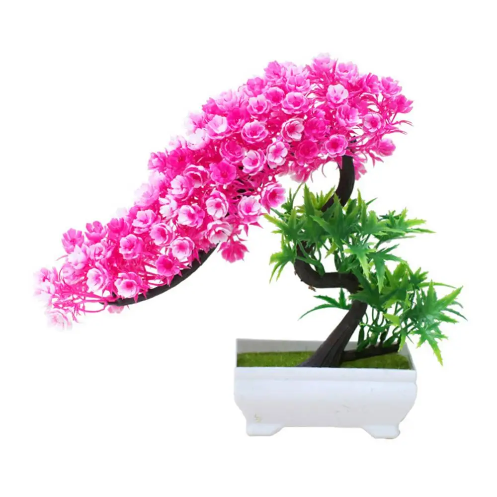

Artificial Flower Plant Tree Potted Bonsai Office Garden Party Desktop Ornament