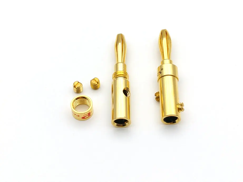 

Gold plated brass Speaker 4mm Banana Plug Audio Jack Cable Connectorss New