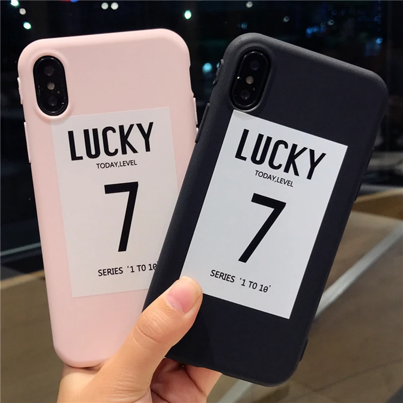 Чехол Lucky Number 7 серии с рисунком для Apple iPhone 11 Pro Max X XS Xr 8 6 s Plus силиконовый мягкий