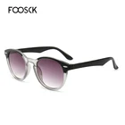 Очки солнцезащитные FOOSCK с диоптриями для мужчин и женщин, модные круглые аксессуары для чтения, с градиентными линзами, при пресбиопии, + 1,0, + 1,5, + 2,0