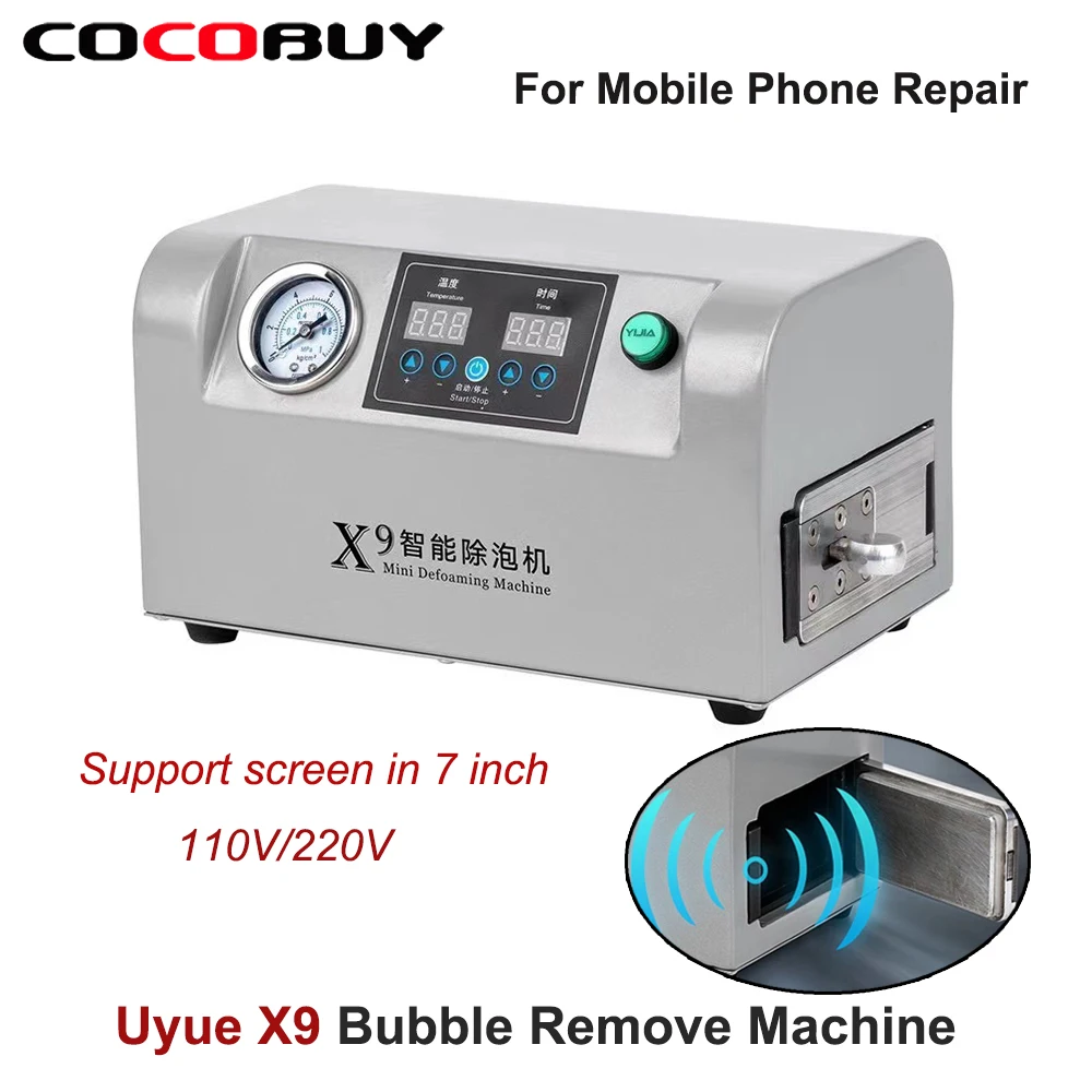 Uyue X9 мини пузырьковая машина ЖК-дисплей Экран ОСА автоклав Debubbler для Мобильный