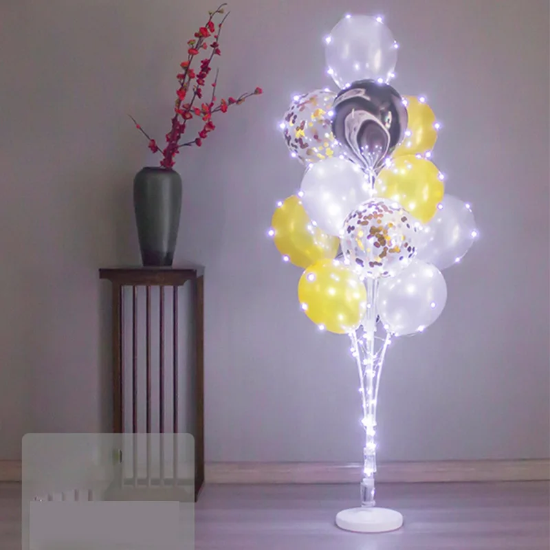 13 трубки светодиодные светящиеся воздушные шары подставка держатель шар палки с