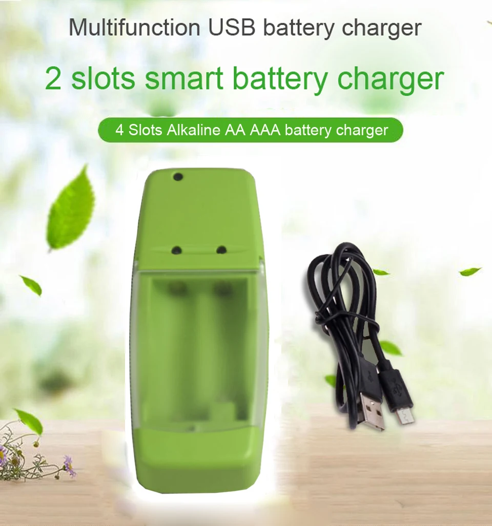 2 слота USB smart aa aaa зарядное устройство Щелочная аккумуляторная батарея aa aaa зарядное устройство с светодиодный дисплей