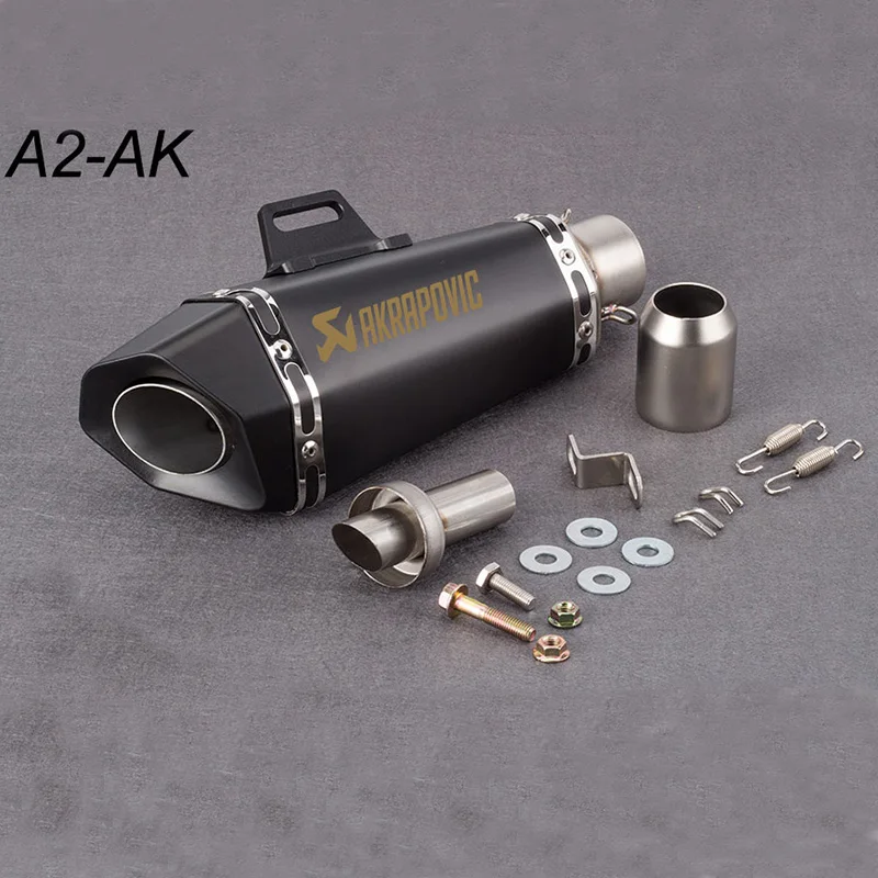 51 мм мотоциклетная выхлопная труба глушителя Akrapovic маленький шестигранный выхлоп с DB killer для Z900 MT09 KTM390 CBR R6 FZ8 R25