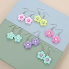 Серьги-подвески женские, летние, разноцветные, ручной работы, 1 пара