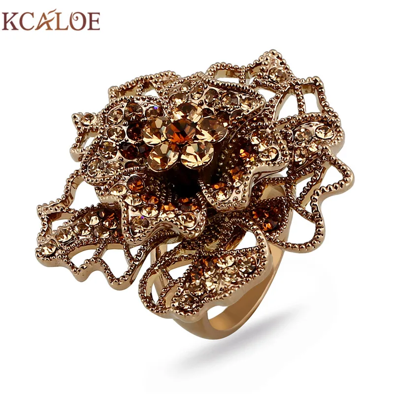 Женское Обручальное Кольцо KCALOE золотистое кольцо из титана с австрийским