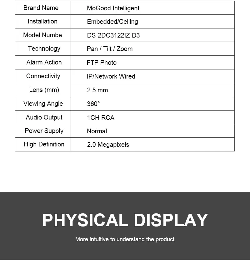 Hikvision DS-2DC3122IZ-D3 только для мобильного телефона Hik-Подключите приложение IP панорамная камера 2MP 1X2 мм+ 1X2. 8-12 мм купол объектива PTZ камера