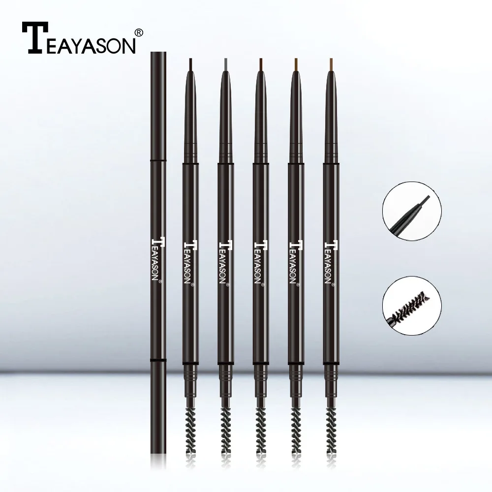 

Waterproof Natural Long Lasting Paint Tattoo Eyebrow Black Brown Eyebrow Pencil With Brush Makeup