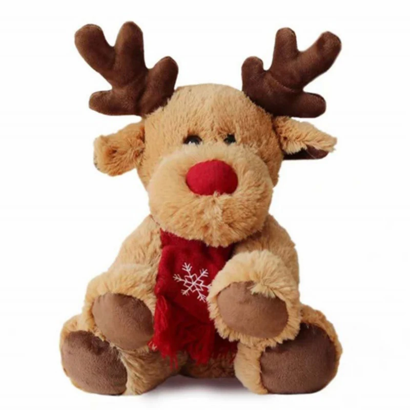 

30cm Kids Simulation Elk Soft Stuffed Animals Deer Dolls Girls Sofa Decor Reindeer Plush Toys For Christmas Children Kids Gift