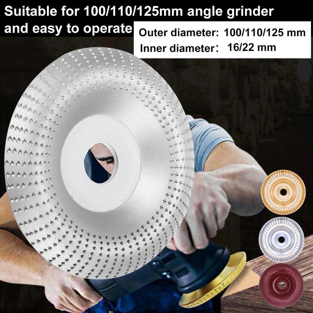 

Angle Grinder Grinding Wheel 5/8 inch Arbor Wood Polishing Shaping Wheel with Teeth Engraving Tool Heads Grinding Disc
