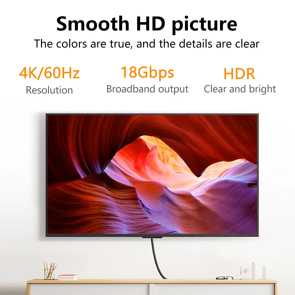 Кабель HDMI/HDMI 1 м 5 3 4K 60 Гц высокоскоростной соединительный кабель 2 0 шнур для UHD FHD