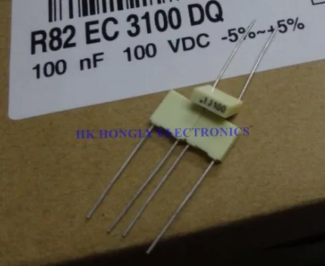 50 шт. R82 100V .1J100 .12J100 .15J100 .18J100 .22J100 .47J100 .33K100 474J100 0 1 мкФ 12 15 18 22 Р = 5 мм конденсатор с