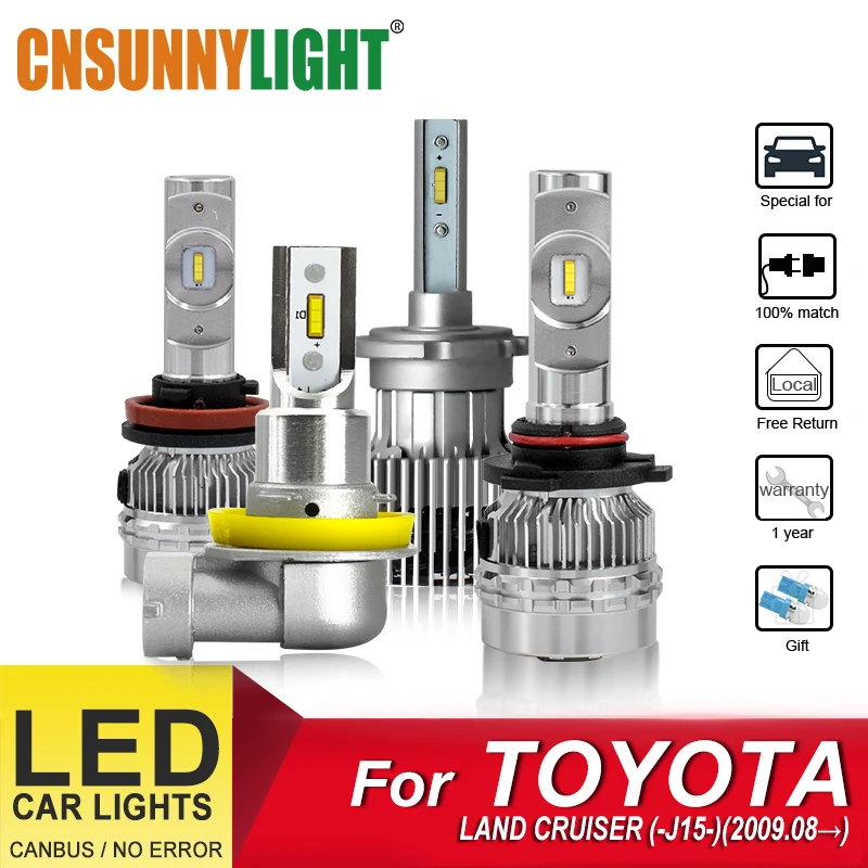 CNSUNNYLIGHT Автомобильный светодиодный Canbus фары лампы для TOYOTA LAND CRUISER (J15)(2013 08-) Foglight