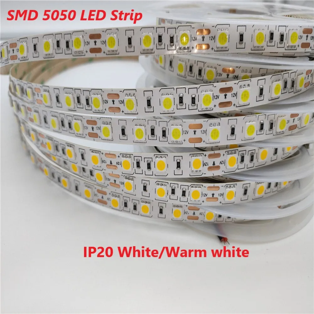 

12 В постоянного тока 5 м светодиодный партия светодиодная полоса освещения 5050 полоса светильник щения без водонепроницаемости 300 светодисв...