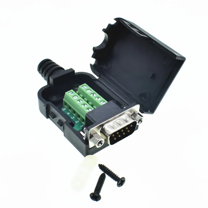 Разъем D SUB DB9 разъем Sub 9pin RS232 Штекерный Разъемы COM RS232|Соединители| |
