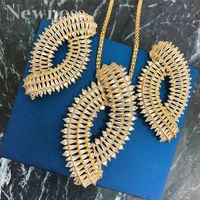 newness luxury delicate s type flower nigerian necklace earring jewelry sets for women wedding indian dubai bridal jewelry sets