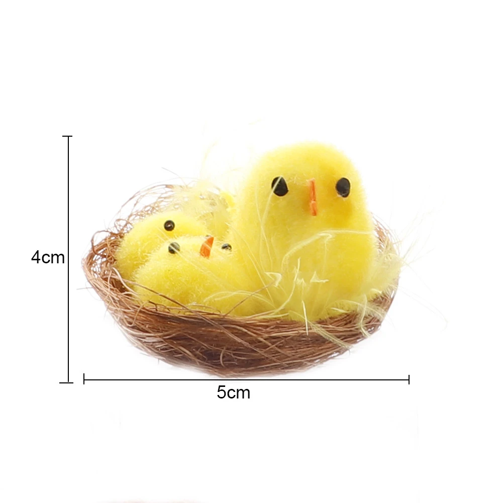 12 шт. пасхальные мини цыплята набор украшения для пасхальных яиц стаканчики