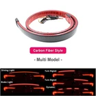 Светодиодный спойлер 1,2 м без сверления, внешние детали из углеродного волокна для автомобиля, стоп светильник для заднего крыла, световой сигнал поворота, декоративсветильник световая балка