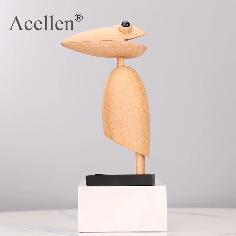 Деревянная фигурка ручной работы зажим птица дятл детская комната спальня