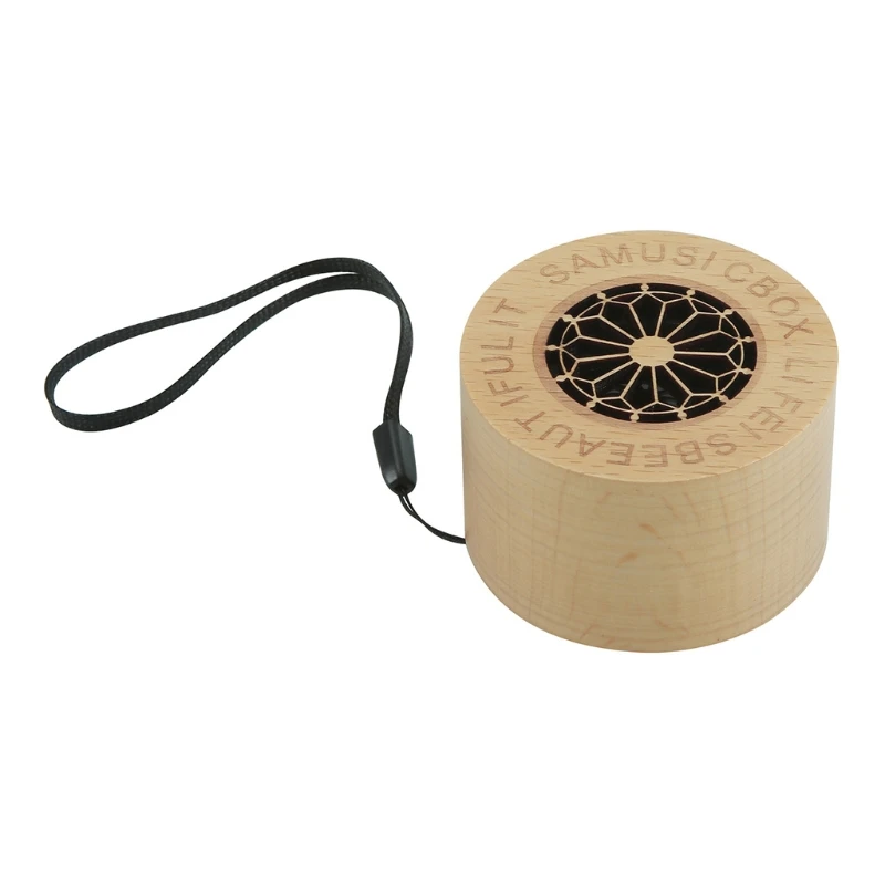 

Wooden Combination Speaker Wireless Bluetooth-compatible 5.0 Speaker Stereo Loudspeakers Portable Min Music Speaker