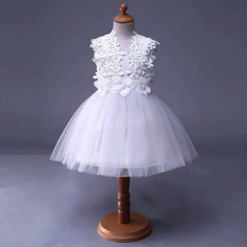 Симпатичная одежда высокое качество платье из тюля с цветочным узором для