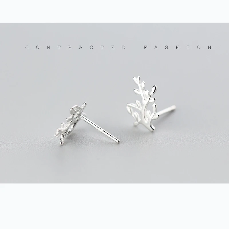 Trusta 100% Настоящее серебро 925 пробы модные милые крошечные серьги-гвоздики 12 мм x 8