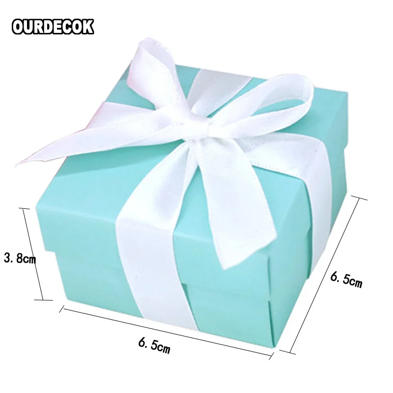 100 шт Романтическая Свадебная коробка Tiffany Blue бумажная коробка для конфет DIY коробки для конфет печенья подарочные коробки для свадебной вечеринки принадлежности для конфет