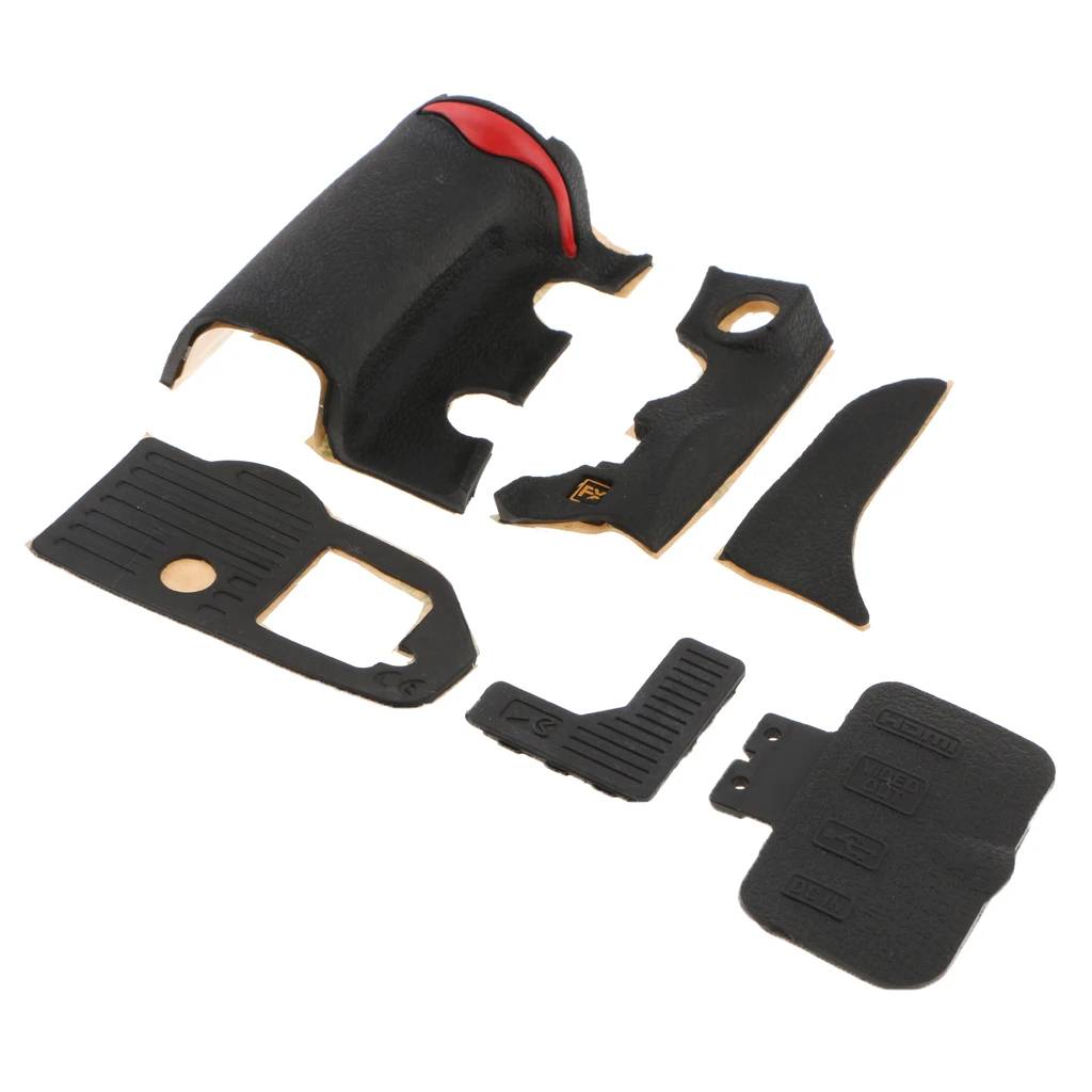 

A Set of 6 Pieces Repair Part of Grip USB Rubber Unit Camera Body Front Left Bottom Shell Replace Parts for Nikon D700