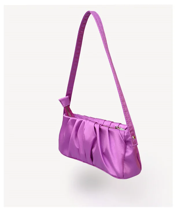 

Female small bag silk simple fashion bag soft women vintage messenger shoulder women bag baguette baiwanh89
