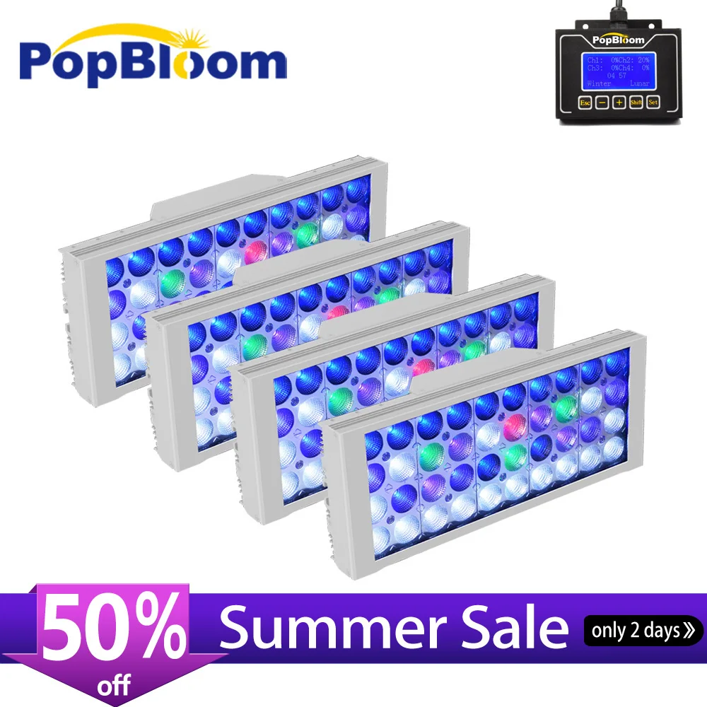 4 шт. PopBloom светодиодный светильник для аквариума морская вода аквариум