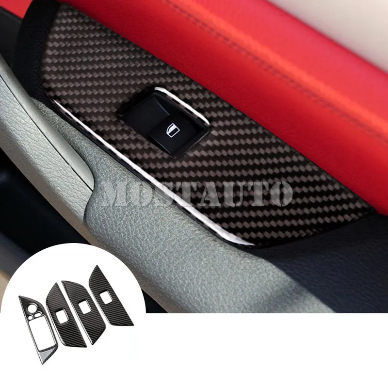 4 шт. декоративные накладки на дверь и окно из углеродного волокна для BMW X1 E84 2010-2015