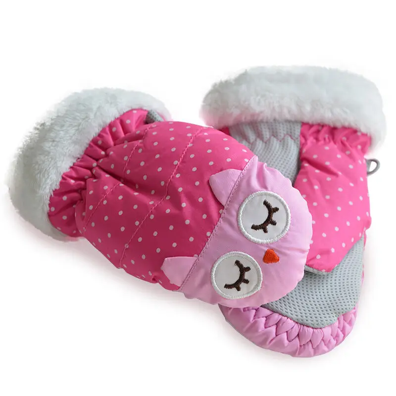 Детские плюшевые перчатки лыжные осень и зима милые детские для малышей