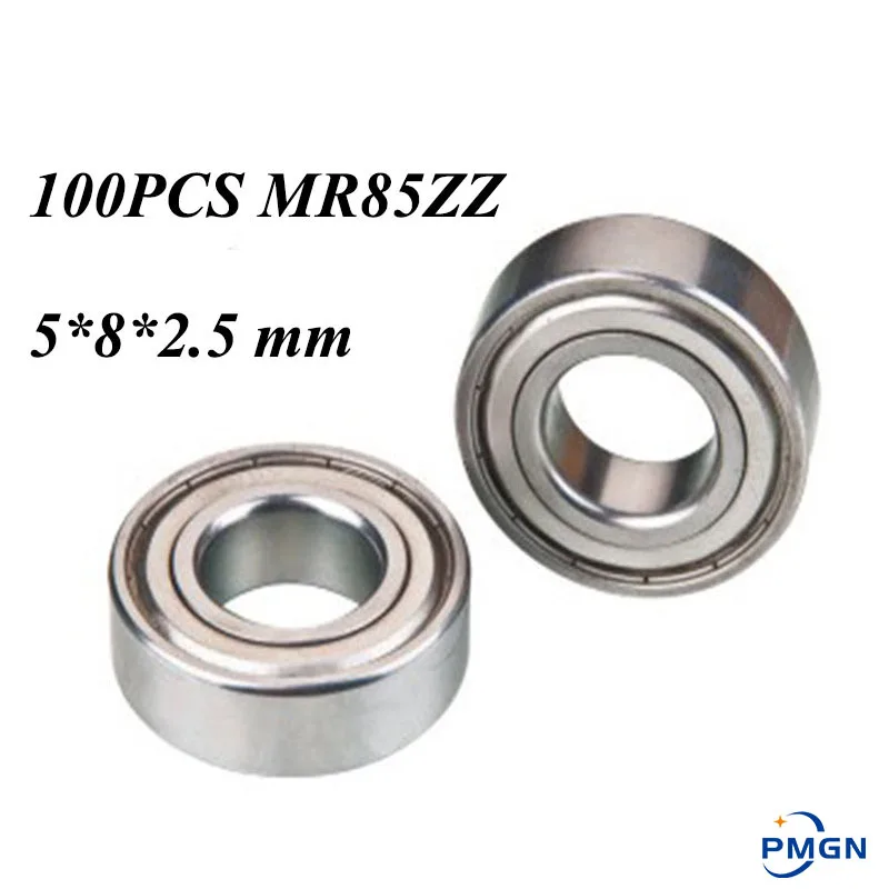 

High quality 100Pcs ABEC-5 MR85ZZ MR85Z MR85 ZZ MR85 L-850ZZ 5*8*2.5 mm ball bearing 5x8x2.5 mm deep groove ball bearing NEW