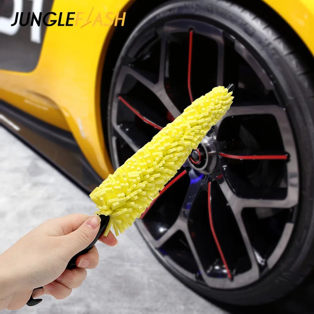 JUNGLEFLASH Car Wheel Wash Brush Plastic Handle Vehicle Cleaning Rims Tire Washing Auto Scrub | Автомобили и мотоциклы